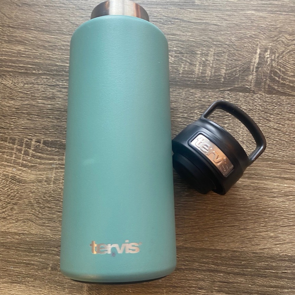 Tervis Stainless Steel Water Bottle Seafoam Green Insulated 32oz Wide Mouth Lid